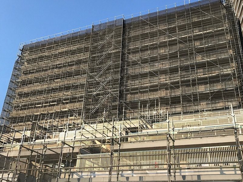 足場工事風景