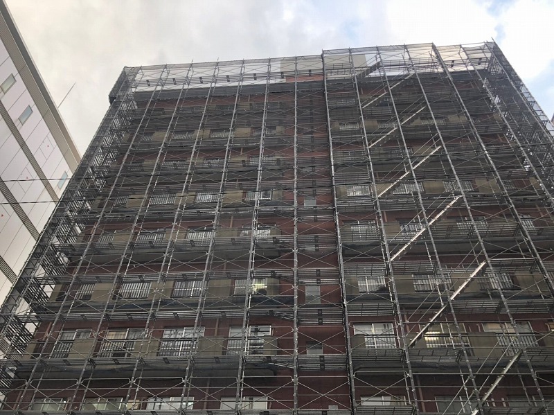 足場工事風景